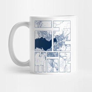 Izmir, Turkey City Map Typography - Coastal Mug